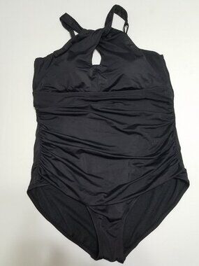 NWOT Miracle Brands Embrace Your Curves One Piece Swimsuit Back Size 1X(16W-18W)